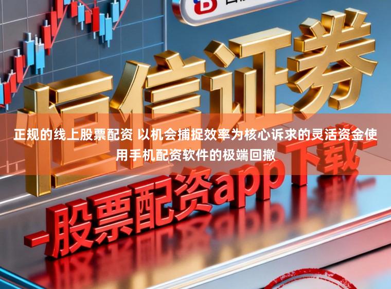 正规的线上股票配资 以机会捕捉效率为核心诉求的灵活资金使用手机配资软件的极端回撤